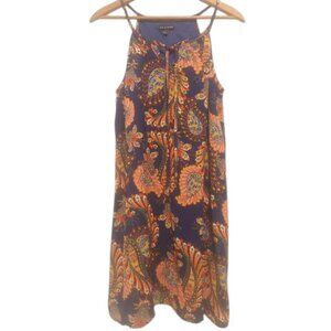 As U Wish Dress Paisley Print Lined Spaghetti Strap Floral Summer Lined Size M